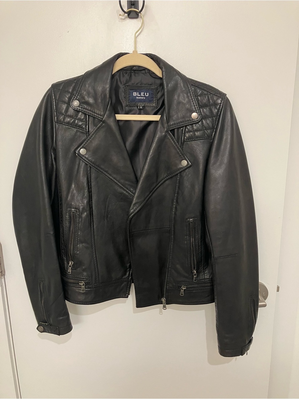 Leather Black Moto Jacket -